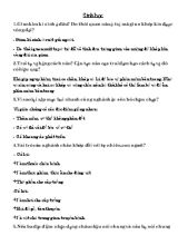 Câu hỏi on tập môn Sinh học 6